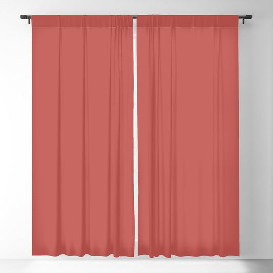 Dark Red Solid Color Dunn & Edwards 2023 Trending Color Pomegranate DE5090 Well Intentions Collection Blackout Curtains