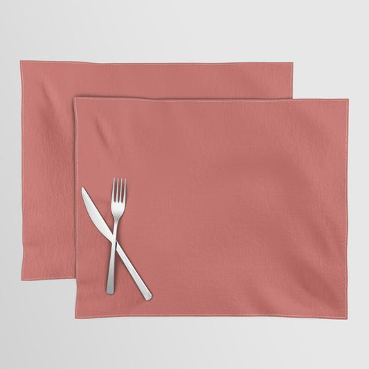 Dark Red Solid Color Pairs Benjamin Moore 2023 Color of the Year Raspberry Blush 2008-30 Placemat