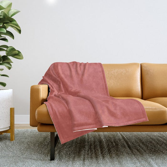 Dark Red Solid Color Pairs Benjamin Moore 2023 Color of the Year Raspberry Blush 2008-30 Throw Blanket