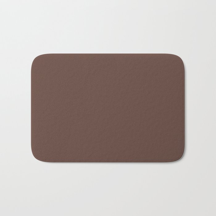 Dark Reddish Brown Solid Color Pairs Dulux 2023 Trending Shade Basset Brown S09D8 Bath Mat