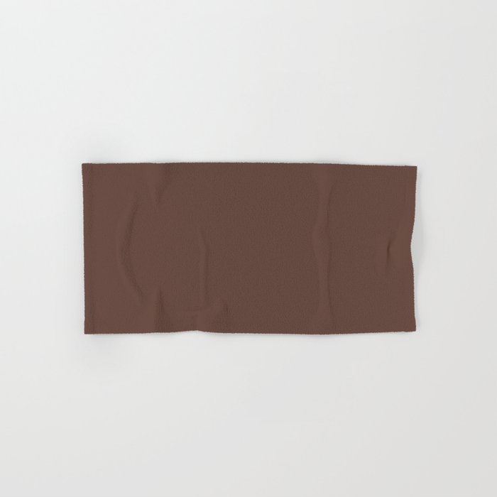 Dark Reddish Brown Solid Color Pairs Dulux 2023 Trending Shade Basset Brown S09D8 Hand & Bath Towel