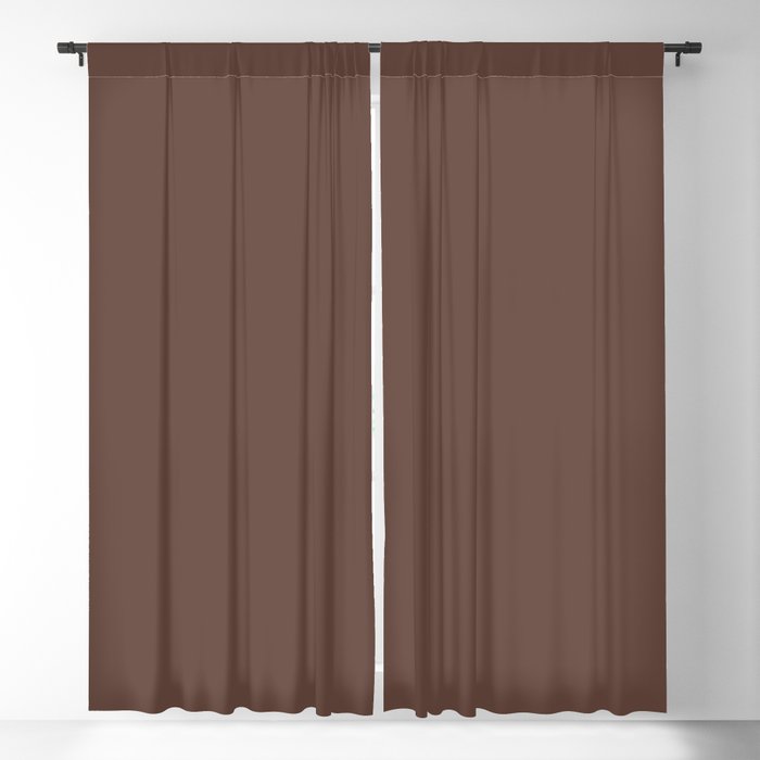 Dark Reddish Brown Solid Color Pairs Dulux 2023 Trending Shade Basset Brown S09D8 Blackout Curtain