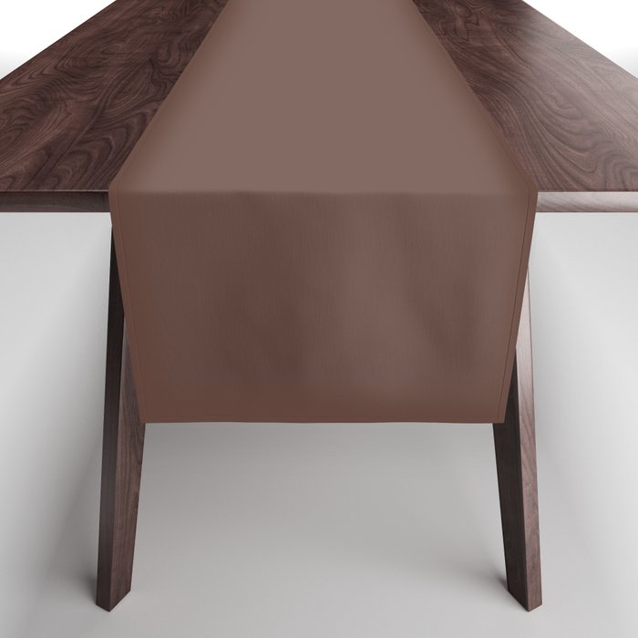 Dark Reddish Brown Solid Color Pairs Dulux 2023 Trending Shade Basset Brown S09D8 Table Runner