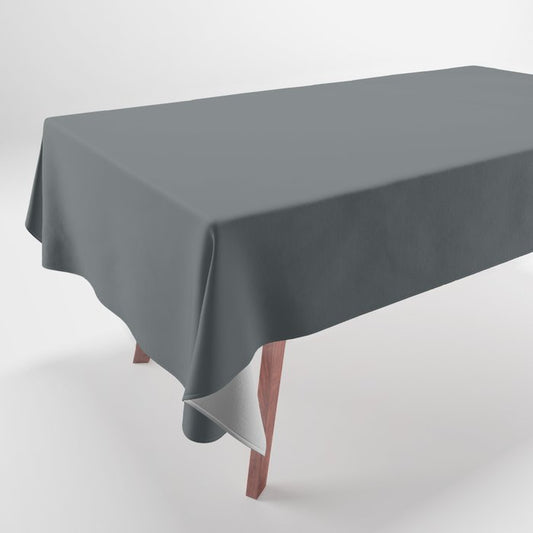 Dark Slate Blue Gray Solid Color PPG Mostly Metal PPG1036-7 - All One Single Shade Hue Colour Tablecloth
