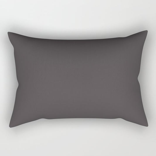 Dark Smoky Brown Solid Color Pairs 2023 Color of the Year HGTV Darkroom HGSW7083 Rectangular Pillow