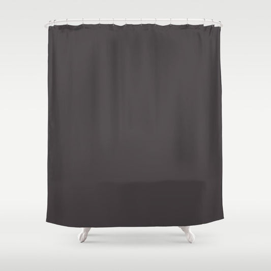 Dark Smoky Brown Solid Color Pairs 2023 Color of the Year HGTV Darkroom HGSW7083 Shower Curtain