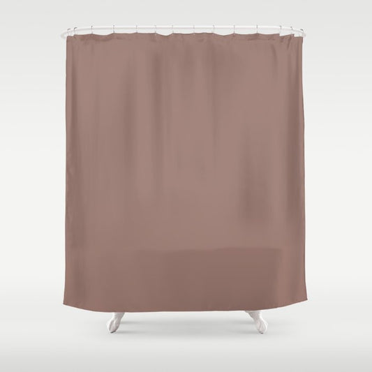 Dark Smoky Pink Solid Color Pairs 2023 Color of the Year Valspar Southern Road 1006-9C Shower Curtain