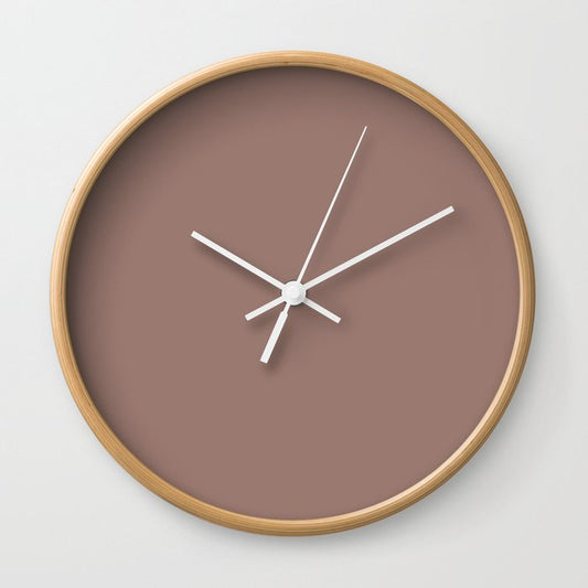 Dark Smoky Pink Solid Color Pairs 2023 Color of the Year Valspar Southern Road 1006-9C Wall Clock