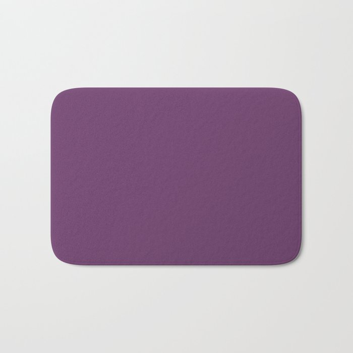 Deep Dark Grape Solid Color Pairs Dulux 2023 Trending Shade Purple Celebration SB8H9 Bath Mat