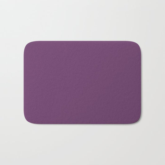 Deep Dark Grape Solid Color Pairs Dulux 2023 Trending Shade Purple Celebration SB8H9 Bath Mat