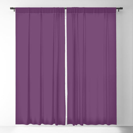 Deep Dark Grape Solid Color Pairs Dulux 2023 Trending Shade Purple Celebration SB8H9 Blackout Curtain