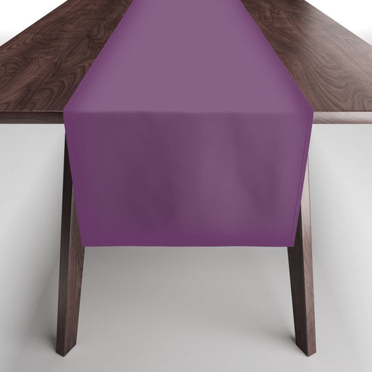 Deep Dark Grape Solid Color Pairs Dulux 2023 Trending Shade Purple Celebration SB8H9 Table Runner