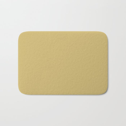 Deliciously Golden Yellow Solid Color Pairs 2023 Trending Hue Glidden Spicy Mustard PPG1108-5 Bath Mat