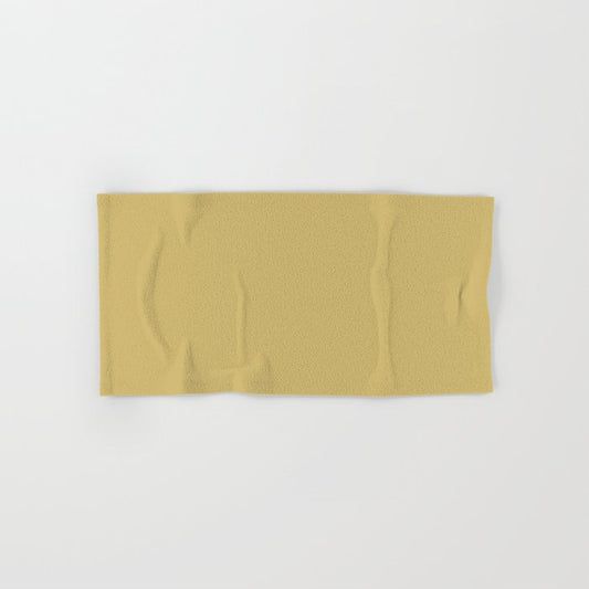 Deliciously Golden Yellow Solid Color Pairs 2023 Trending Hue Glidden Spicy Mustard PPG1108-5 Hand & Bath Towel