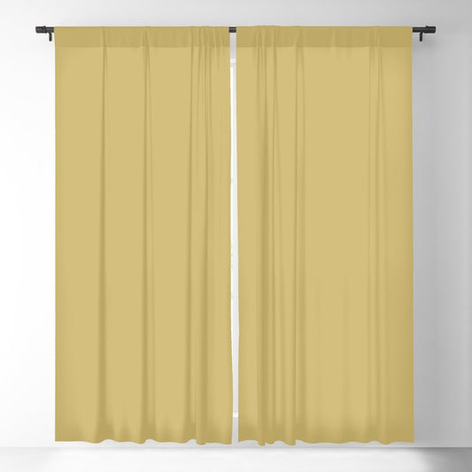 Deliciously Golden Yellow Solid Color Pairs 2023 Trending Hue Glidden Spicy Mustard PPG1108-5 Blackout Curtain