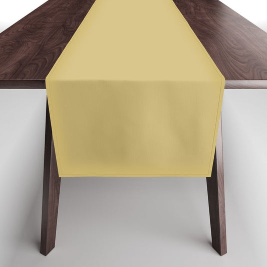 Deliciously Golden Yellow Solid Color Pairs 2023 Trending Hue Glidden Spicy Mustard PPG1108-5 Table Runner