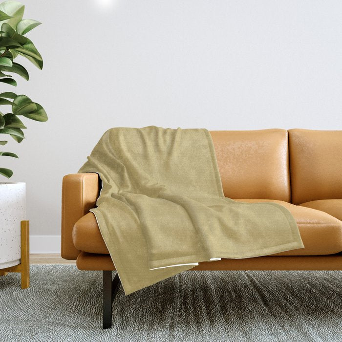 Deliciously Golden Yellow Solid Color Pairs 2023 Trending Hue Glidden Spicy Mustard PPG1108-5 Throw Blanket
