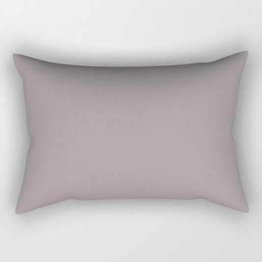 Dunn & Edwards 2019 Trending Colors Ashen Plum (Pale Purple Gray) DE6396 Solid Color Rectangular Pillow