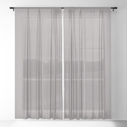 Dunn & Edwards 2019 Trending Colors Ashen Plum (Pale Purple Gray) DE6396 Solid Color Sheer Curtain