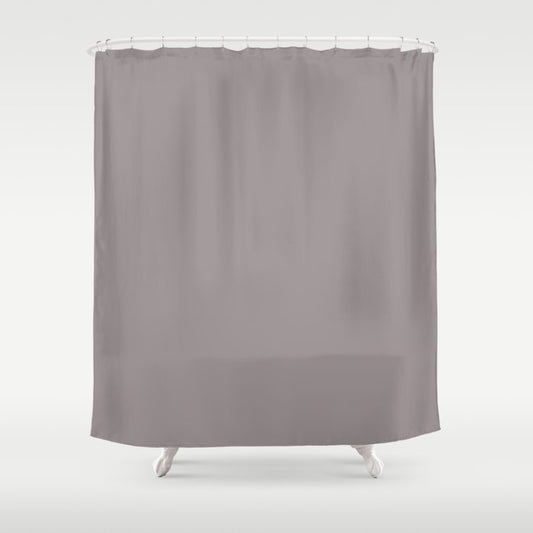 Dunn & Edwards 2019 Trending Colors Ashen Plum (Pale Purple Gray) DE6396 Solid Color Shower Curtain