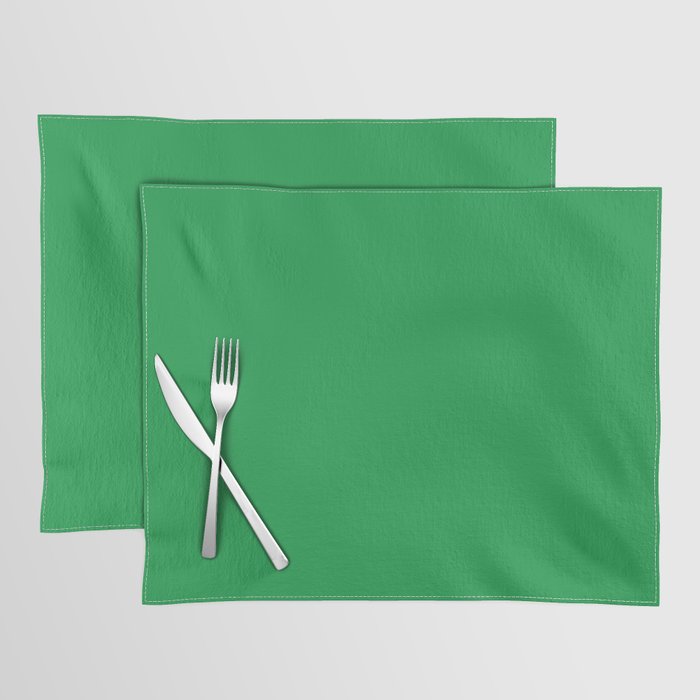 Dunn & Edwards 2019 Trending Colors Get Up and Go Green DE5636 Solid Color Placemat
