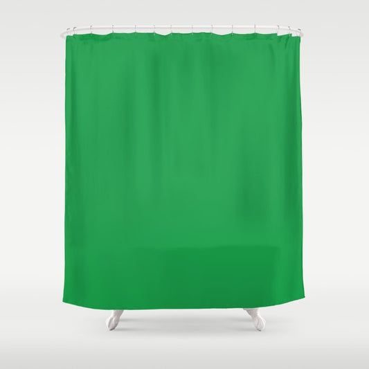 Dunn & Edwards 2019 Trending Colors Get Up and Go Green DE5636 Solid Color Shower Curtain