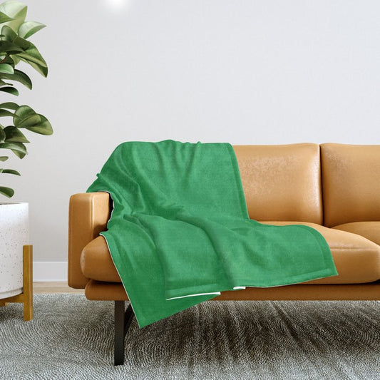 Dunn & Edwards 2019 Trending Colors Get Up and Go Green DE5636 Solid Color Throw Blanket