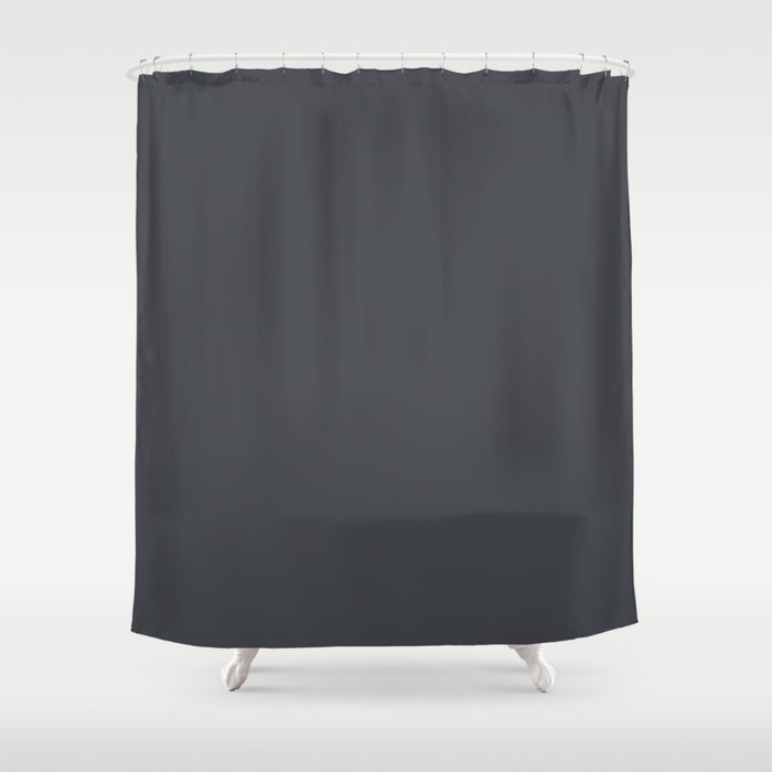 Dunn & Edwards 2019 Trending Colors Stargazing (Dark Gray) DE6336 Solid Color Shower Curtain