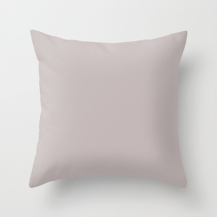 Dusty Gray Violet Purple Solid Color Pairs PPG 2023 Trending Shade Luxurious PPG18-04 Throw Pillow
