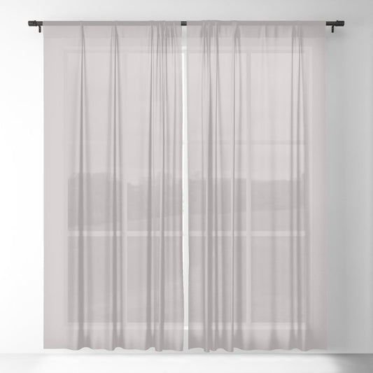 Dusty Gray Violet Purple Solid Color Pairs PPG 2023 Trending Shade Luxurious PPG18-04 Sheer Curtain
