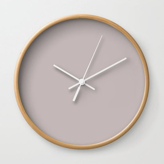 Dusty Gray Violet Purple Solid Color Pairs PPG 2023 Trending Shade Luxurious PPG18-04 Wall Clock