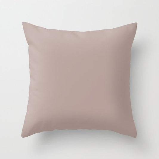 Dusty Rose Purple Solid Color Pairs 2023 Trending Color HGTV Glamour HGSW6031 Throw Pillow