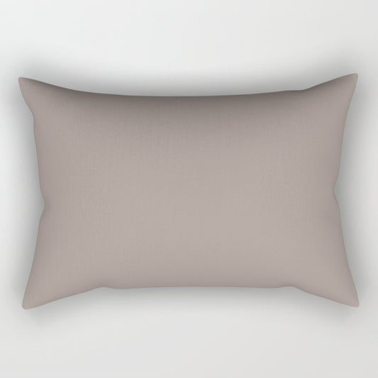 Earth Tone Gray Beige Solid Color Pairs 2023 Color of the Year Dutch Boy Rustic Greige 404-4DB Rectangular Pillow