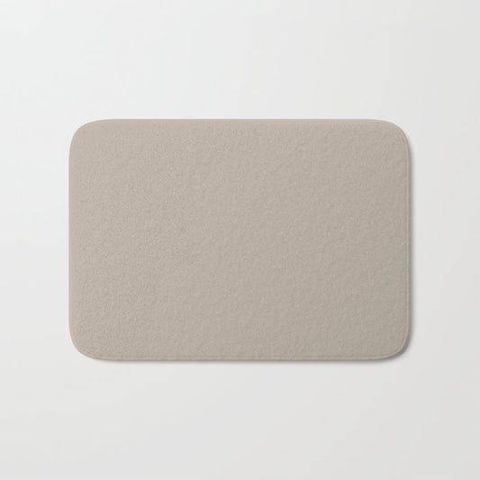 Earth Tone Smoked Beige Solid Color Pairs 2023 Color of the Year Valspar Ivory Brown 6006-1C Bath Mat