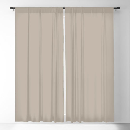 Earth Tone Smoked Beige Solid Color Pairs 2023 Color of the Year Valspar Ivory Brown 6006-1C Blackout Curtain