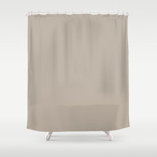 Earth Tone Smoked Beige Solid Color Pairs 2023 Color of the Year Valspar Ivory Brown 6006-1C Shower Curtain