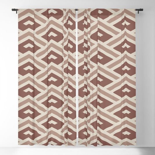 Earthy Browns Tessellation Line Pattern 31 Abstract Modern Points Sherwin Williams 2023 COTY Accents Blackout Curtains