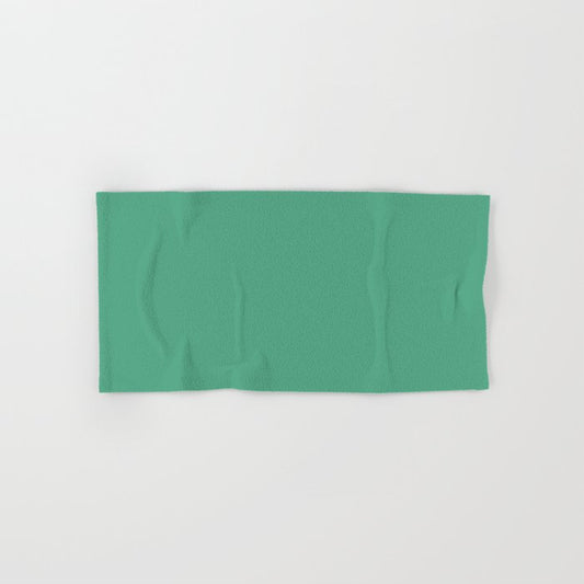 Emerald Green Solid Color Pairs PPG Glidden 2023 Trending Color Laurel Wreath PPG1228-5 Hand & Bath Towel