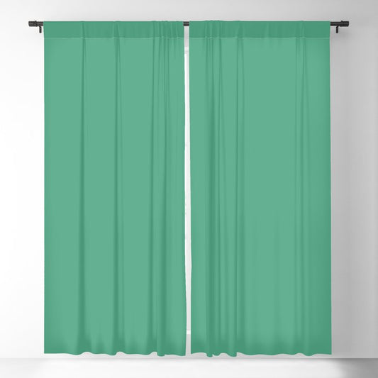 Emerald Green Solid Color Pairs PPG Glidden 2023 Trending Color Laurel Wreath PPG1228-5 Blackout Curtain