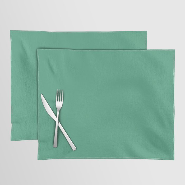 Emerald Green Solid Color Pairs PPG Glidden 2023 Trending Color Laurel Wreath PPG1228-5 Placemat