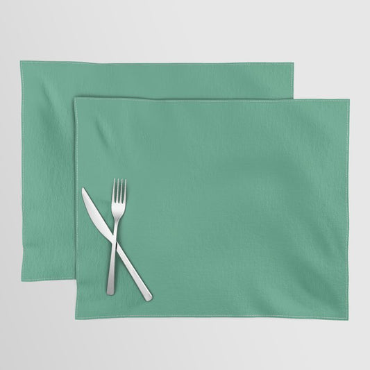 Emerald Green Solid Color Pairs PPG Glidden 2023 Trending Color Laurel Wreath PPG1228-5 Placemat