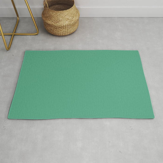 Emerald Green Solid Color Pairs PPG Glidden 2023 Trending Color Laurel Wreath PPG1228-5 Rug