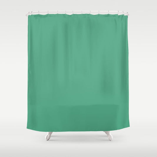 Emerald Green Solid Color Pairs PPG Glidden 2023 Trending Color Laurel Wreath PPG1228-5 Shower Curtain