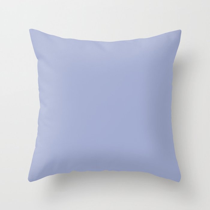 From The Crayon Box Wild Blue Wonder - Pastel Blue Solid Color / Accent Shade / Hue / All One Colour Throw Pillow