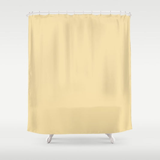 Glowing Stick Yellow Solid Color Pairs PPG Glidden 2023 Trending Color Visionary PPG1210-3 Shower Curtain