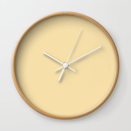 Glowing Stick Yellow Solid Color Pairs PPG Glidden 2023 Trending Color Visionary PPG1210-3 Wall Clock
