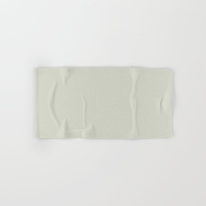 Hazy Green Gray Solid Color Pairs Dulux 2023 Trending Shade Green Alabaster Half S19B1H Hand & Bath Towel