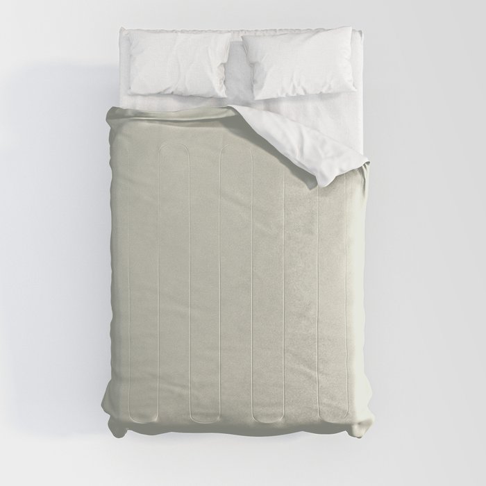Hazy Green Gray Solid Color Pairs Dulux 2023 Trending Shade Green Alabaster Half S19B1H Comforter
