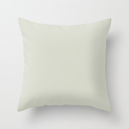 Hazy Green Gray Solid Color Pairs Dulux 2023 Trending Shade Green Alabaster Half S19B1H Throw Pillow