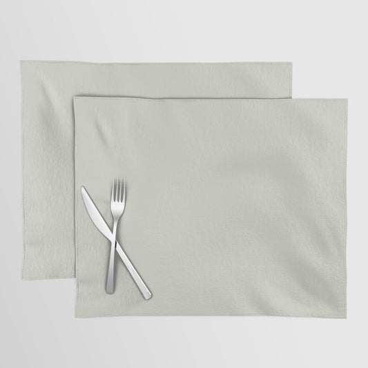 Hazy Green Gray Solid Color Pairs Dulux 2023 Trending Shade Green Alabaster Half S19B1H Placemat